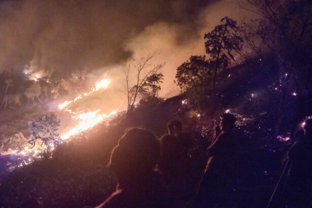 Incendios forestales en Cajamarca, Perú.