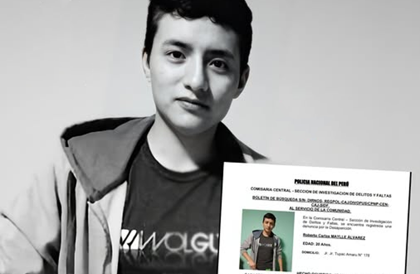 joven desaparecido en Cajamarca